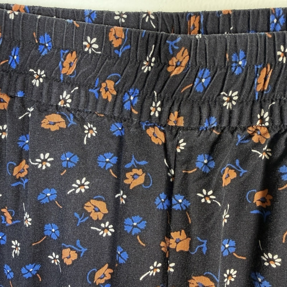 Madewell Track Crop Trousers Prairie Floral Posies Black Multicolor Size Small - Picture 6 of 13